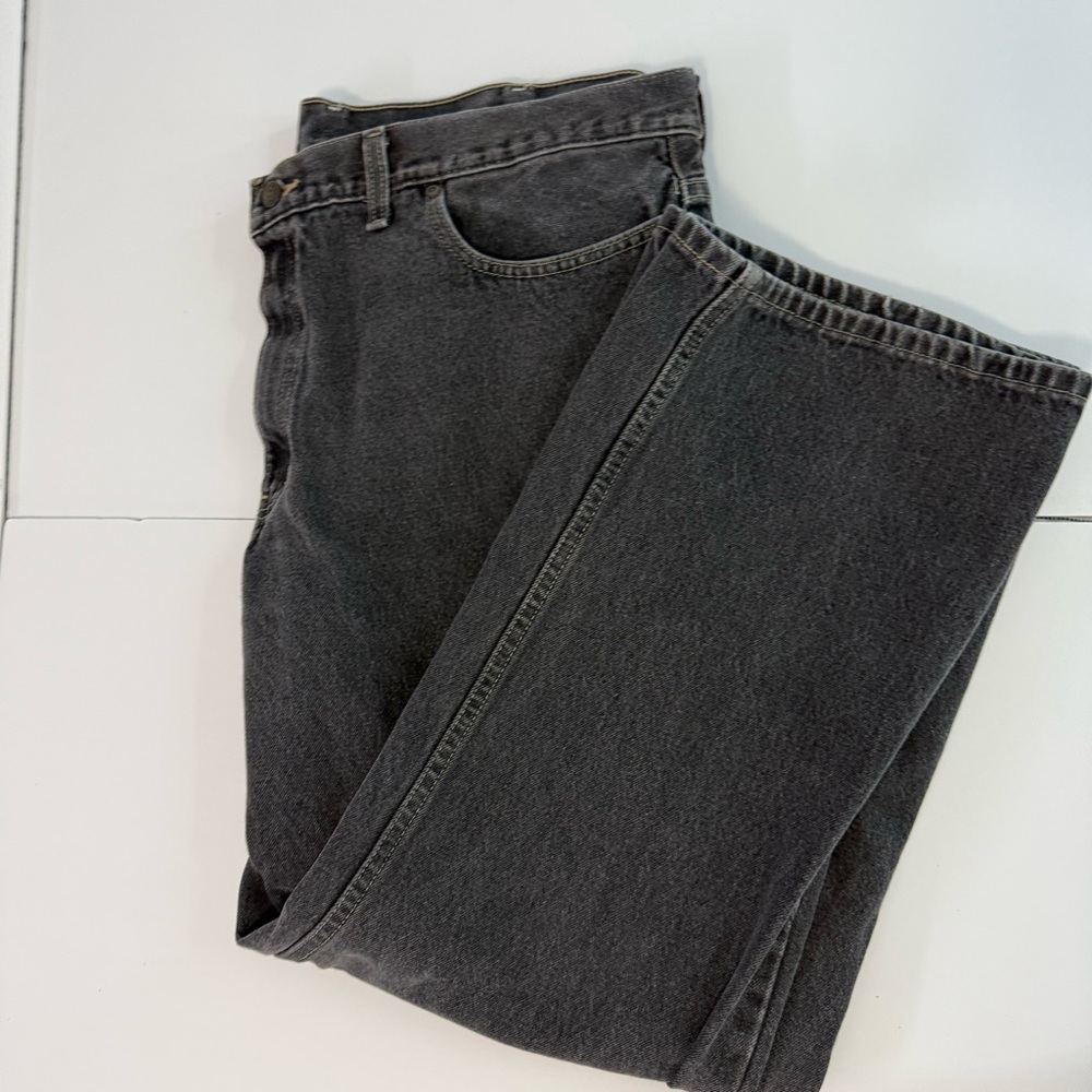 Vintage Faded Glory Men's Charcoal Straight-Leg Jeans size 40x30